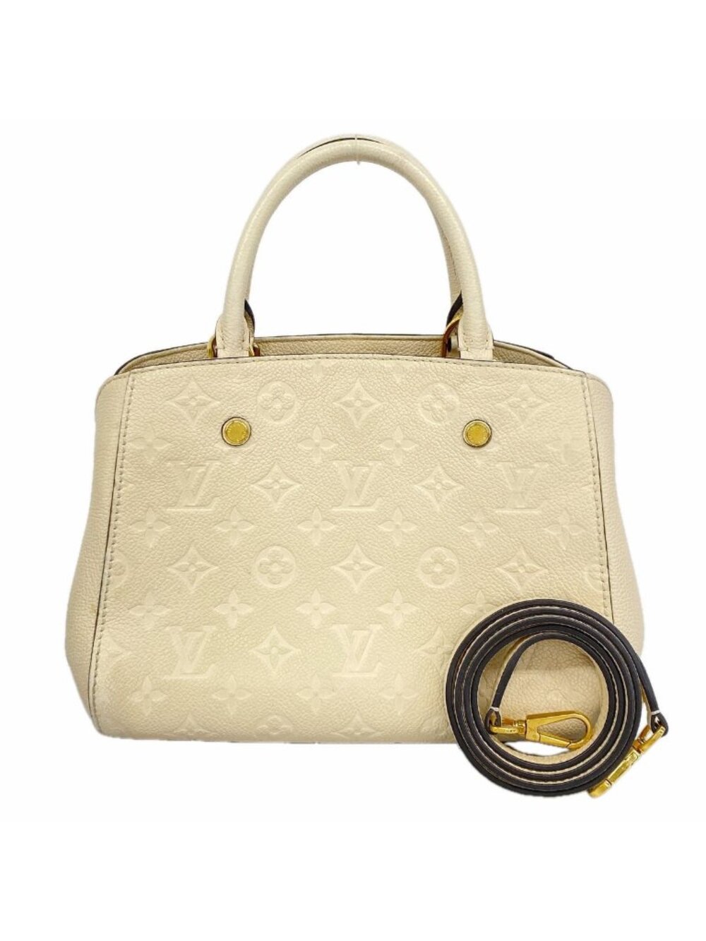 Louis Vuitton Handbag Monogram Empreinte Montaigne BB Cream 2-Way Bag